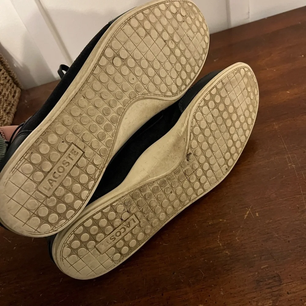 Lacoste Black Boat Shoes with Suede Finish